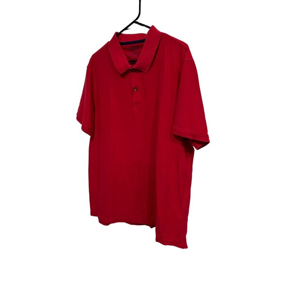 Izod Mens Advantage Performance Golf Polo Shirt Red XL - Picture 3 of 8